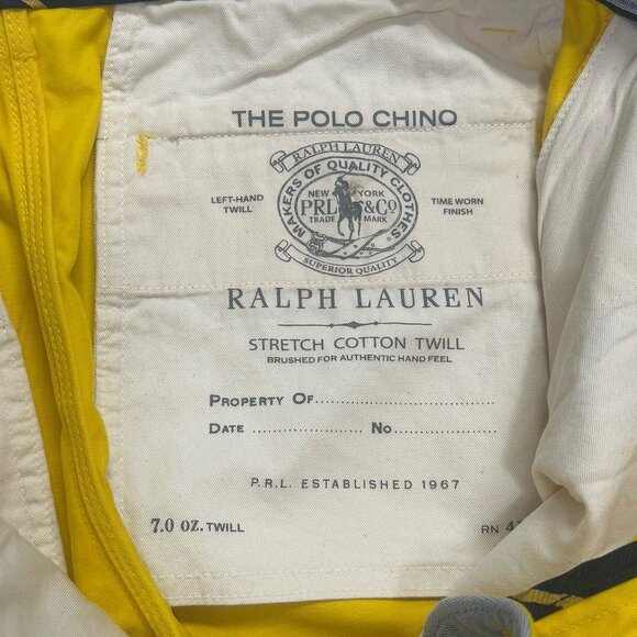 Polo Ralph Lauren Mens Size 30 Yellow Classic Fit 6" Stretch Chino Shorts - Picture 6 of 10